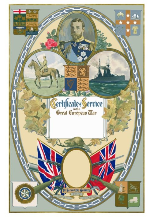 Canadian Certificate of Service WW1 sml